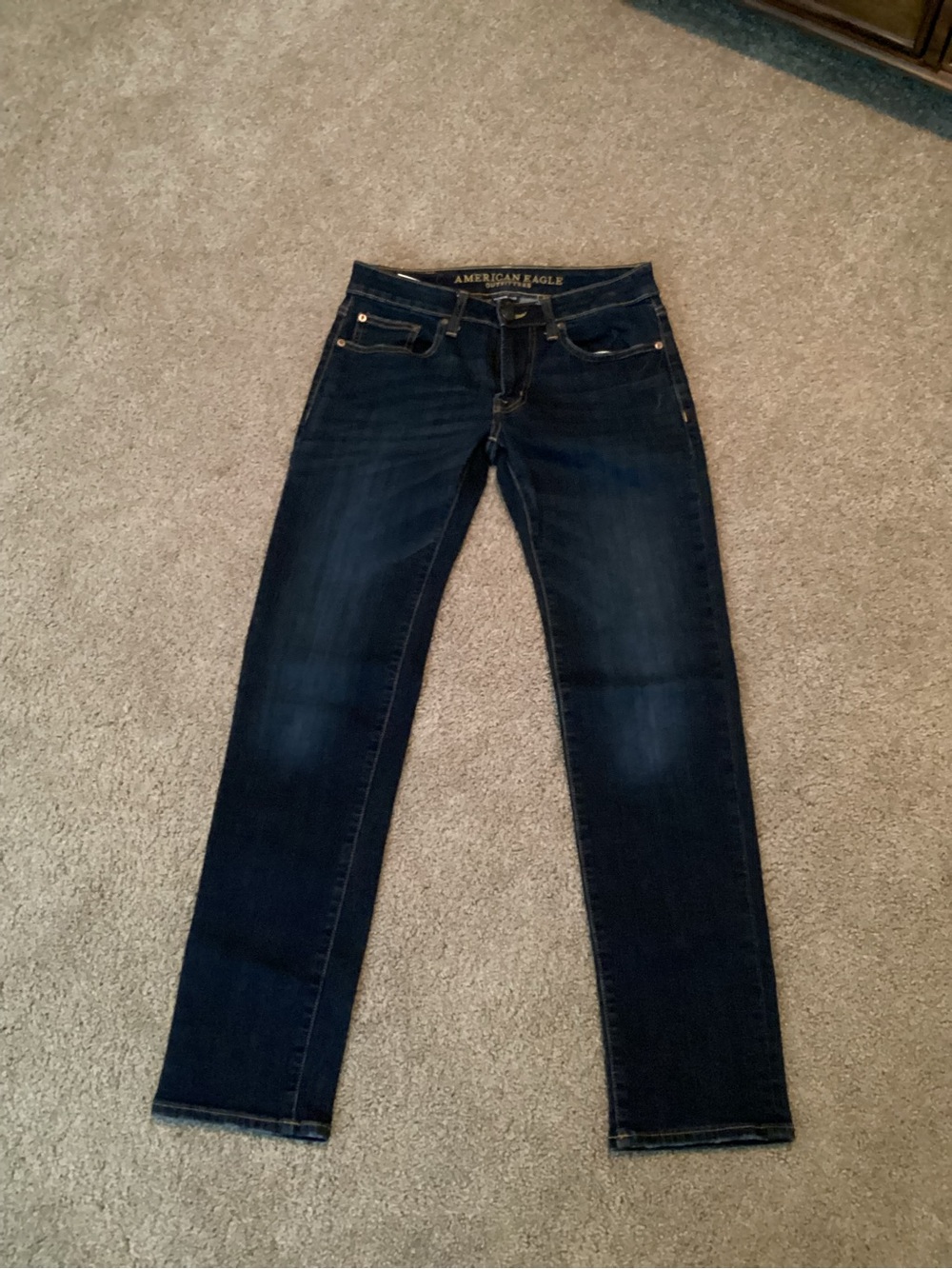 American Eagle Outfitters Men’s Dark Blue Slim Straight Jeans